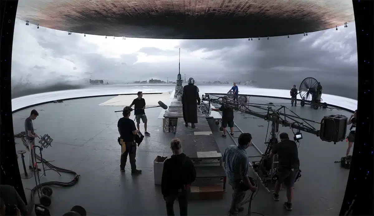 The Mandalorian’s interplanetary odyssey, shot on a soundstage using Virtual Set technology.